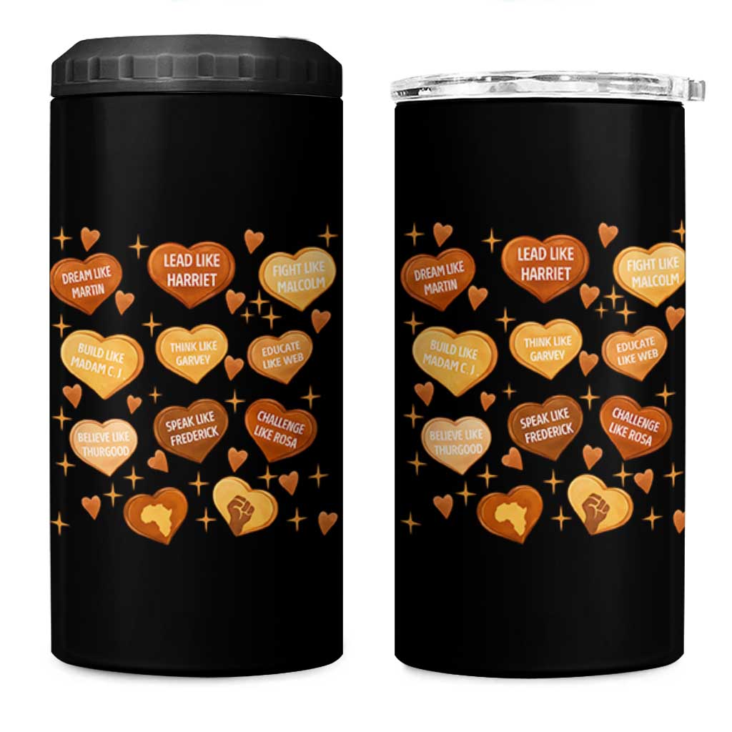 Black History Leaders 4 in 1 Can Cooler Tumbler African American Teachers Pride - Wonder Print Shop