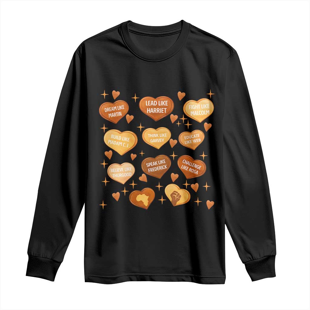 Black History Leaders Long Sleeve Shirt African American Teachers Pride - Wonder Print Shop