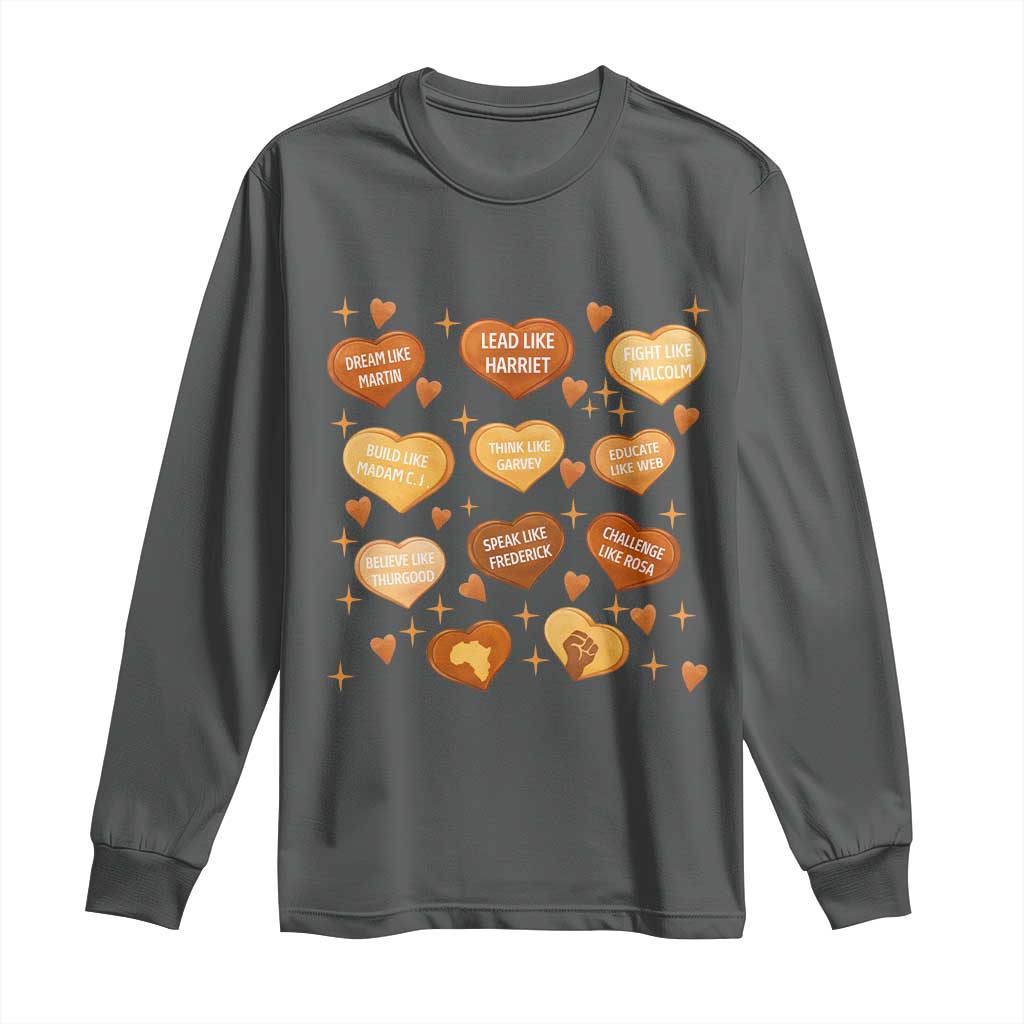 Black History Leaders Long Sleeve Shirt African American Teachers Pride - Wonder Print Shop