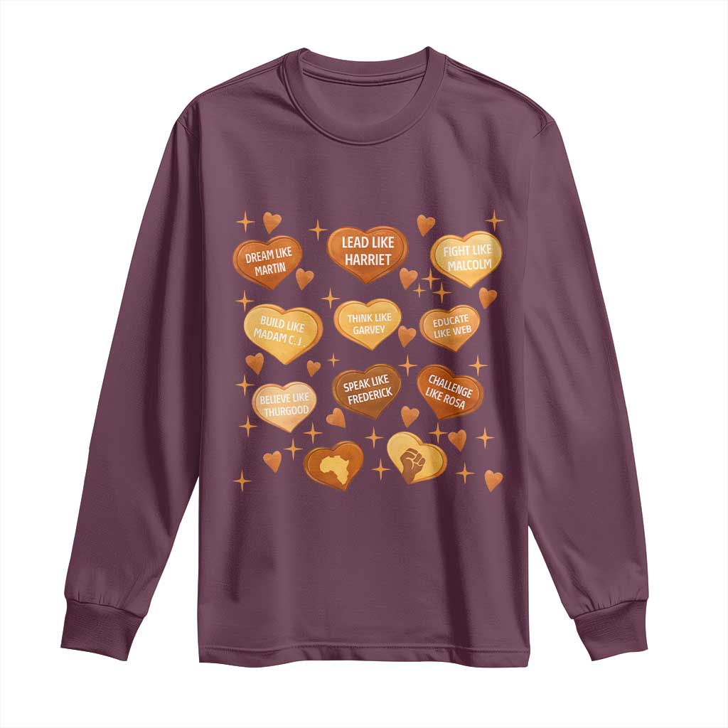 Black History Leaders Long Sleeve Shirt African American Teachers Pride - Wonder Print Shop