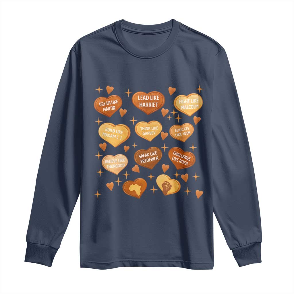Black History Leaders Long Sleeve Shirt African American Teachers Pride - Wonder Print Shop