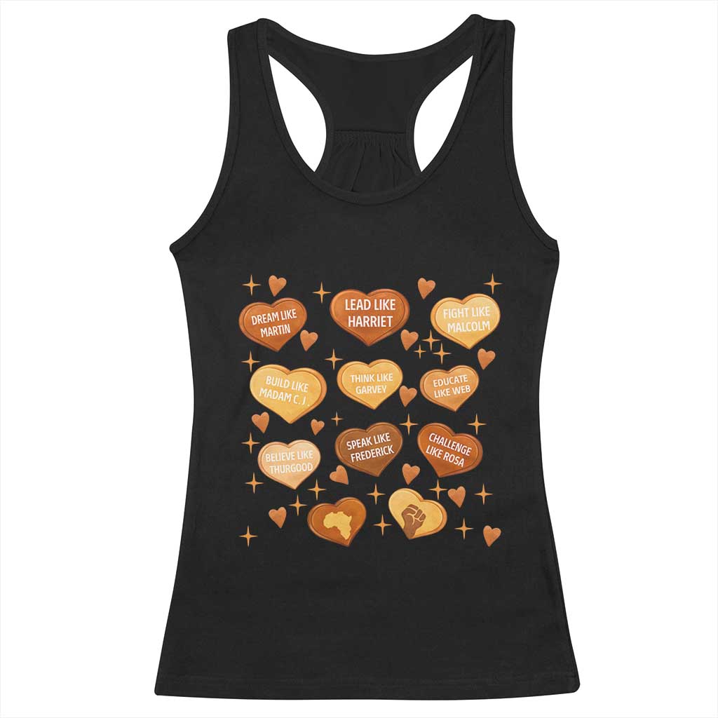 Black History Leaders Racerback Tank Top African American Teachers Pride - Wonder Print Shop