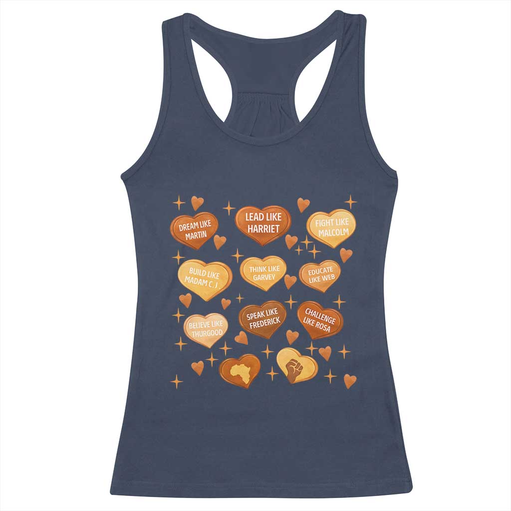 Black History Leaders Racerback Tank Top African American Teachers Pride - Wonder Print Shop