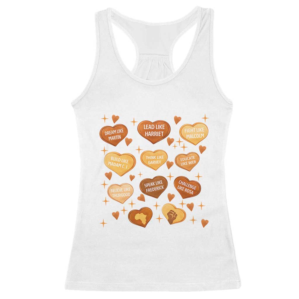 Black History Leaders Racerback Tank Top African American Teachers Pride - Wonder Print Shop
