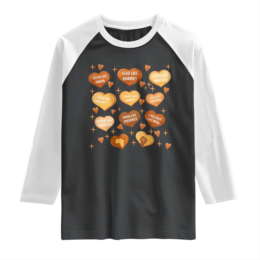 Black History Leaders Raglan Shirt African American Teachers Pride - Wonder Print Shop