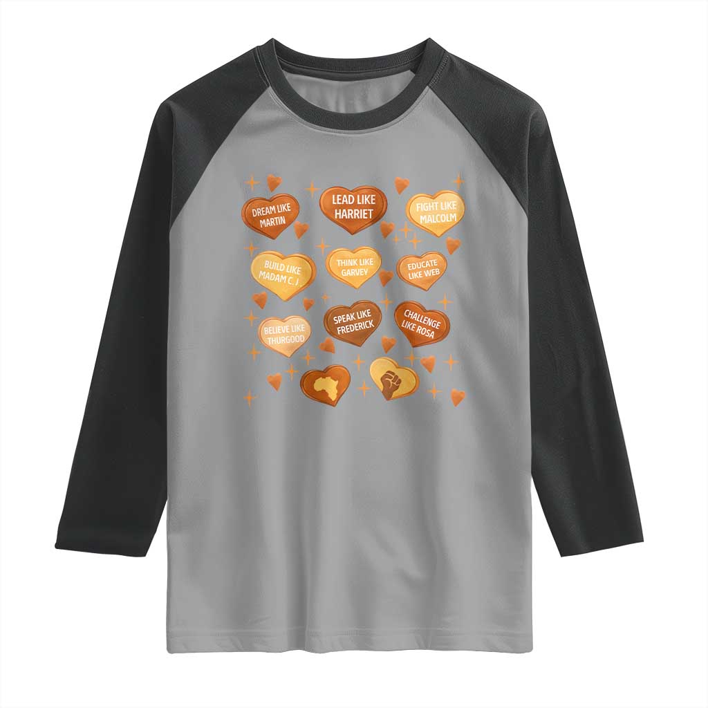 Black History Leaders Raglan Shirt African American Teachers Pride - Wonder Print Shop