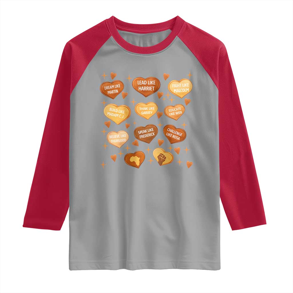 Black History Leaders Raglan Shirt African American Teachers Pride - Wonder Print Shop