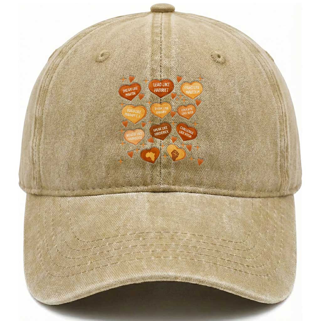 Black History Leaders Washed Cotton Baseball Cap African American Teachers Pride