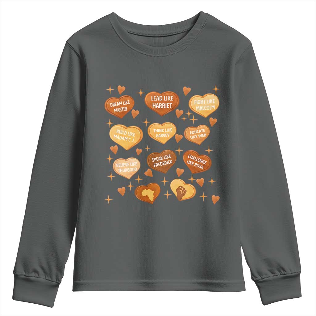 Black History Leaders Youth Sweatshirt African American Teachers Pride - Wonder Print Shop