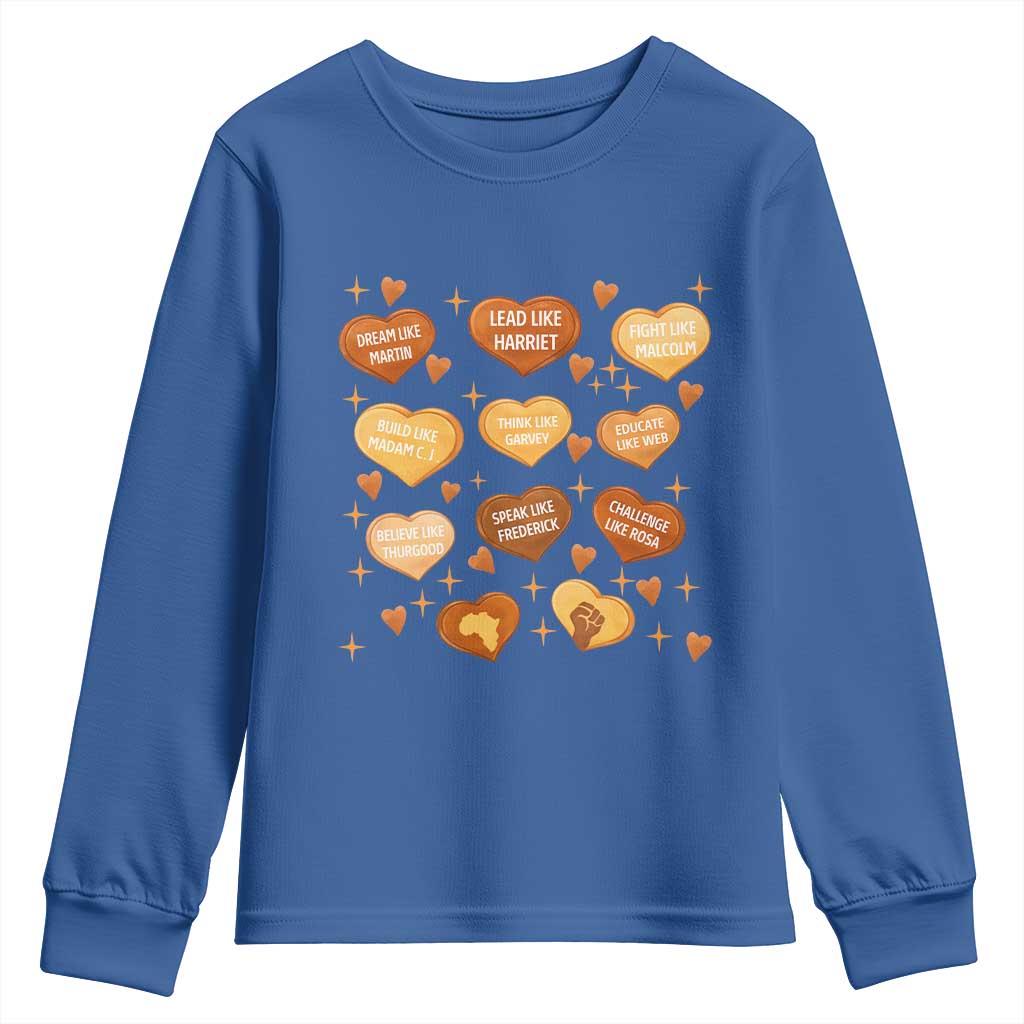 Black History Leaders Youth Sweatshirt African American Teachers Pride - Wonder Print Shop