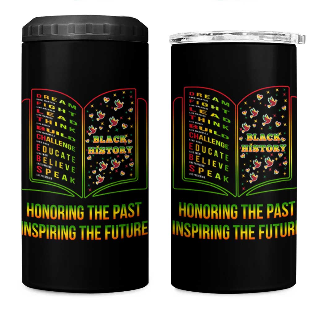 Black History Leaders Book 4 in 1 Can Cooler Tumbler African American History For Teachers - Wonder Print Shop