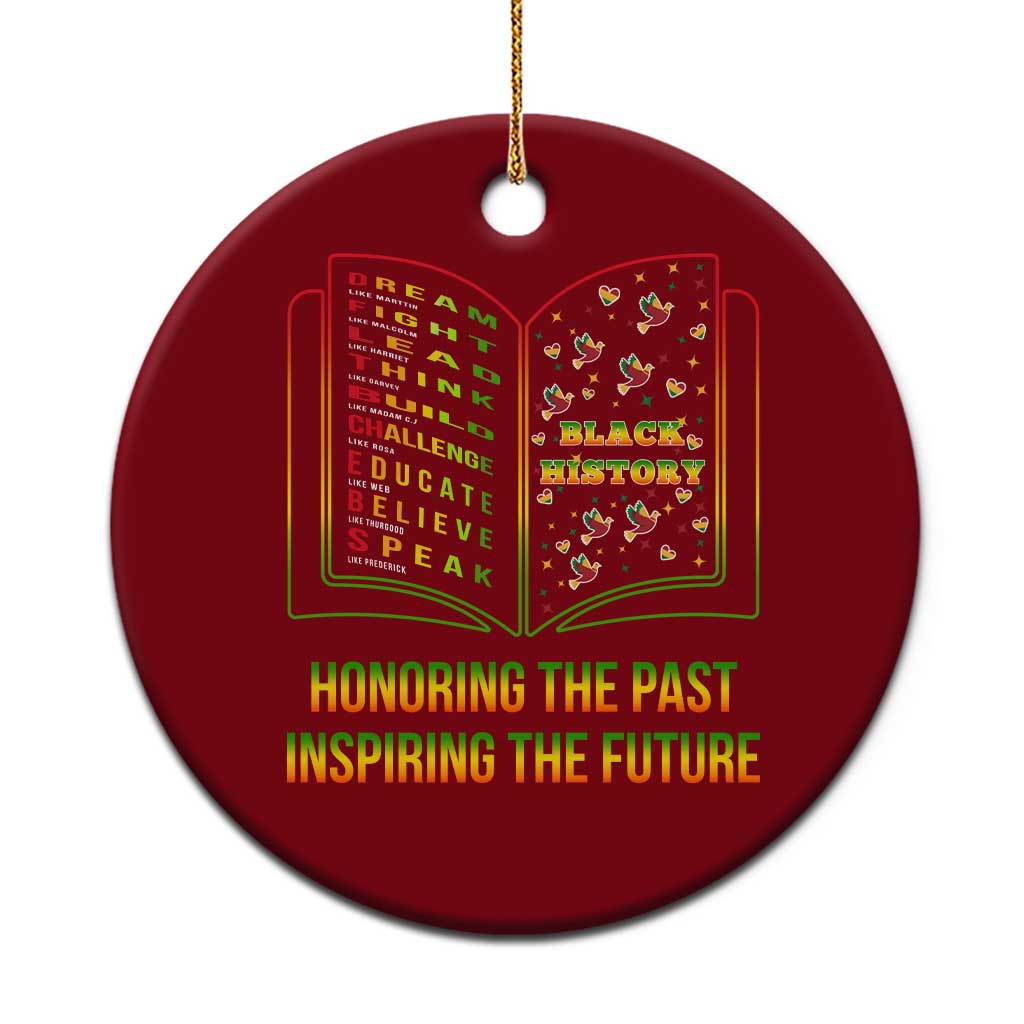 Black History Leaders Book Ceramic Ornament African American History For Teachers - Wonder Print Shop