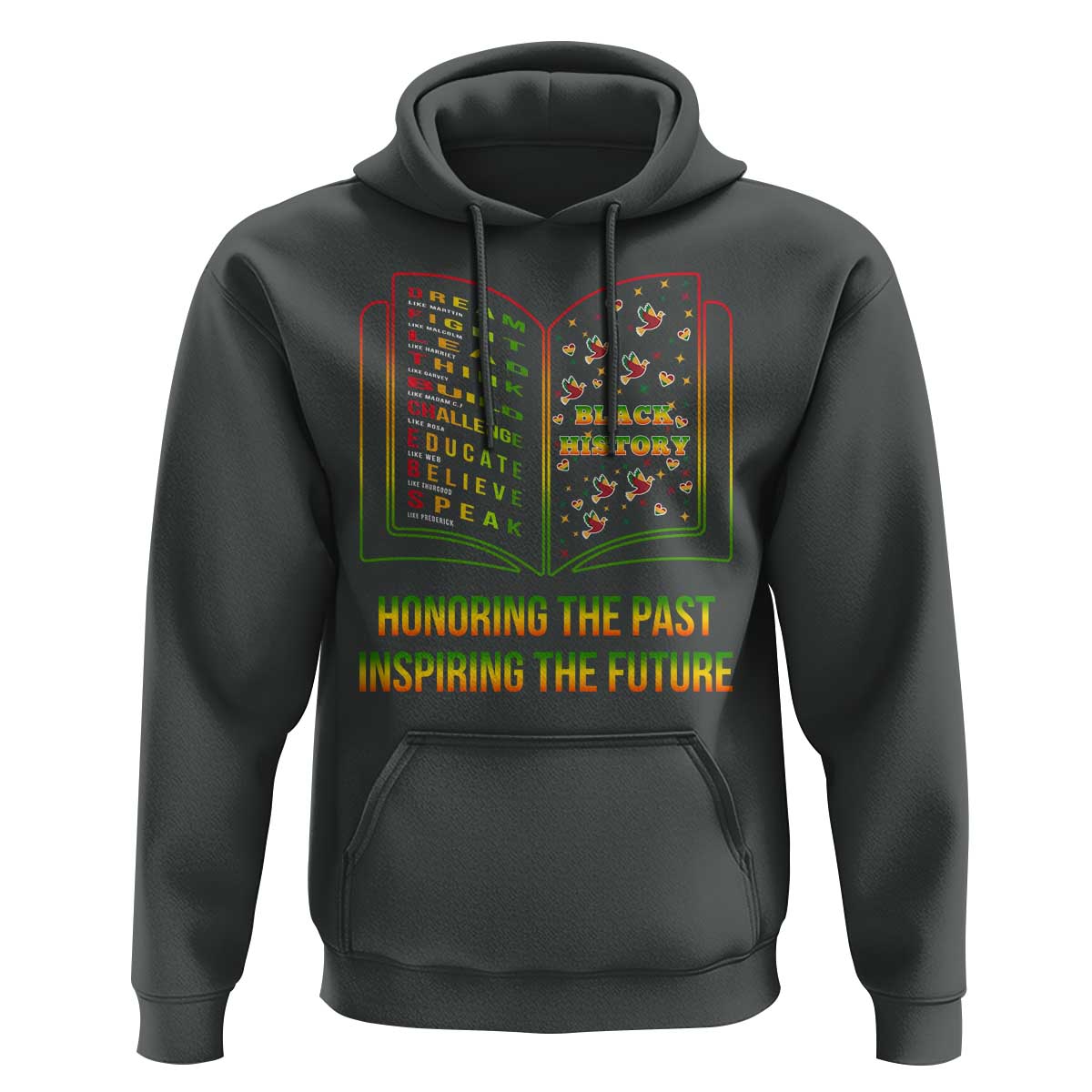 Black History Leaders Book Hoodie African American History For Teachers - Wonder Print Shop