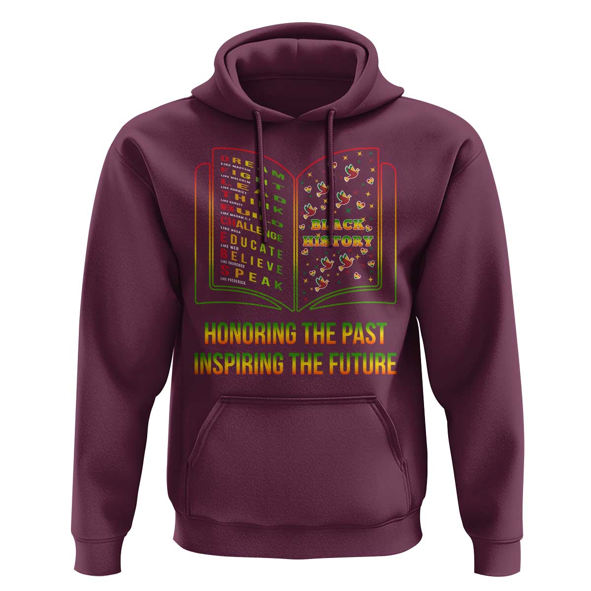 Black History Leaders Book Hoodie African American History For Teachers - Wonder Print Shop