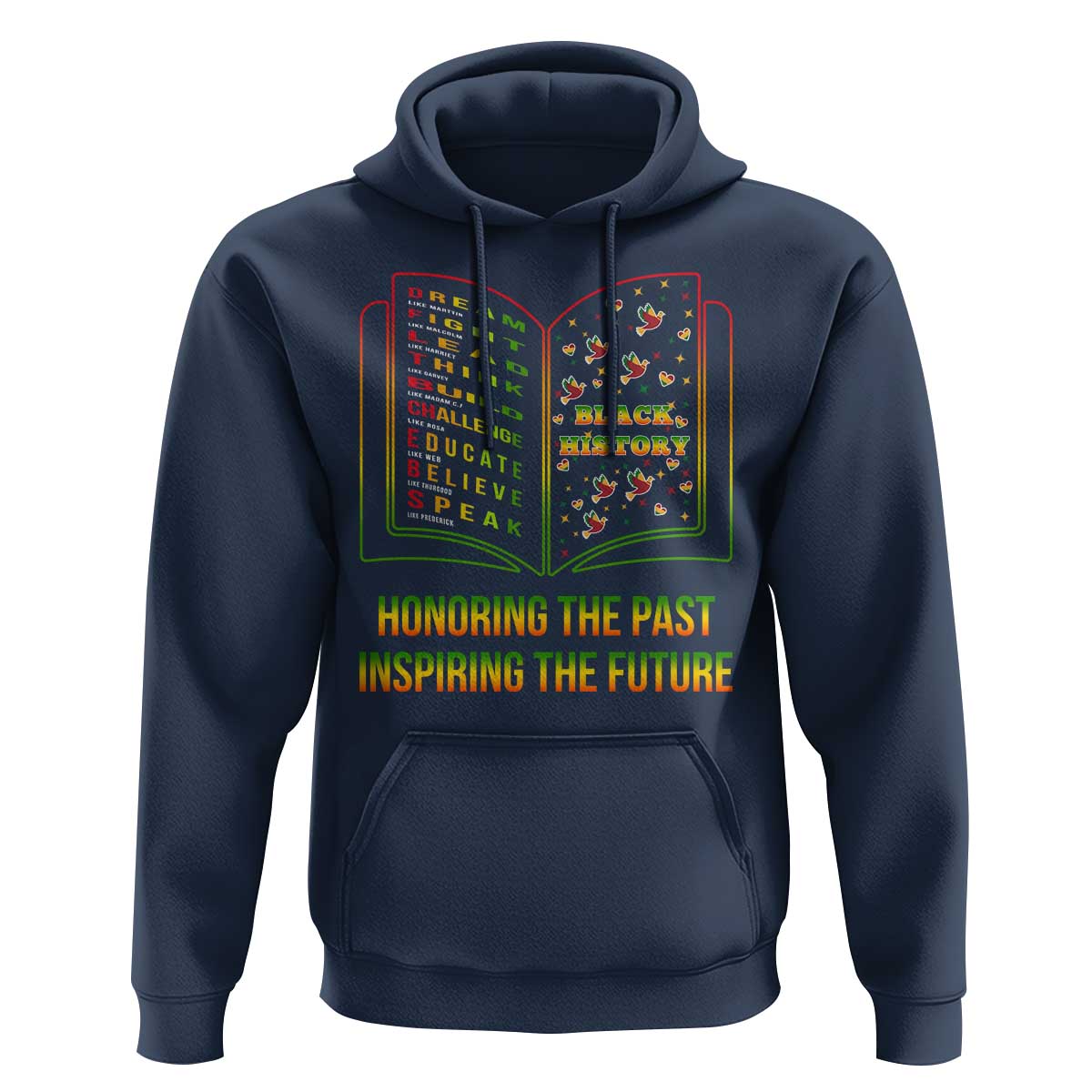 Black History Leaders Book Hoodie African American History For Teachers - Wonder Print Shop