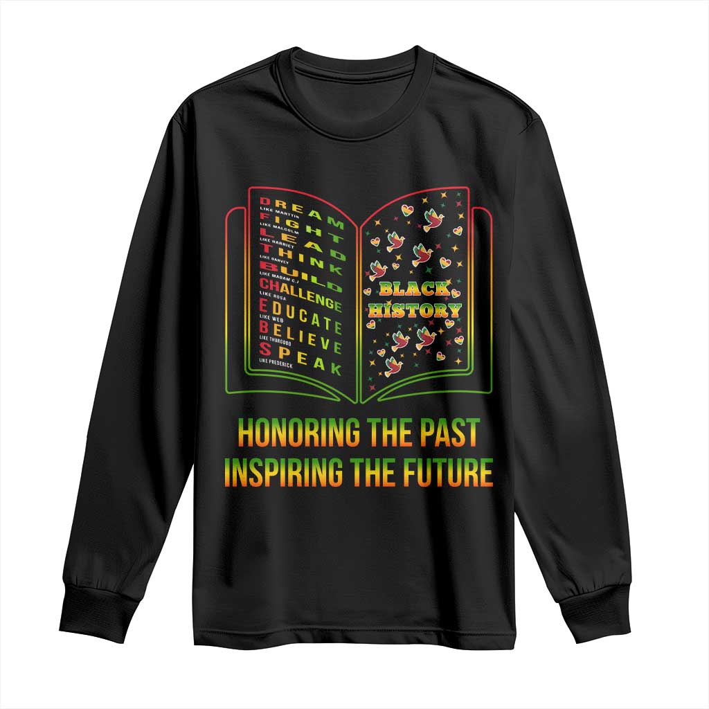 Black History Leaders Book Long Sleeve Shirt African American History For Teachers - Wonder Print Shop