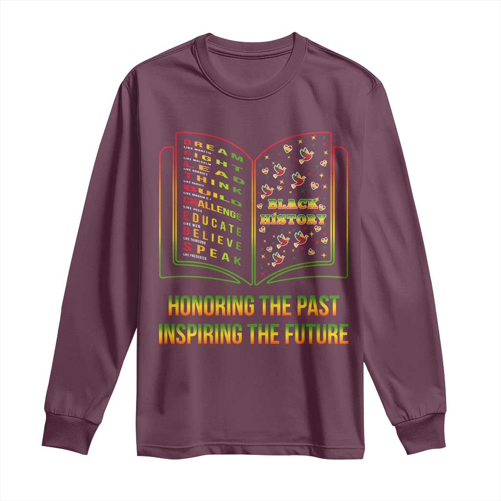 Black History Leaders Book Long Sleeve Shirt African American History For Teachers - Wonder Print Shop