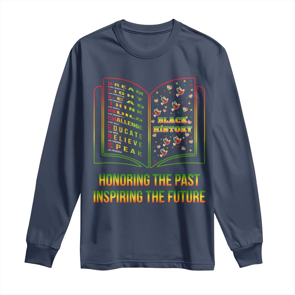 Black History Leaders Book Long Sleeve Shirt African American History For Teachers - Wonder Print Shop