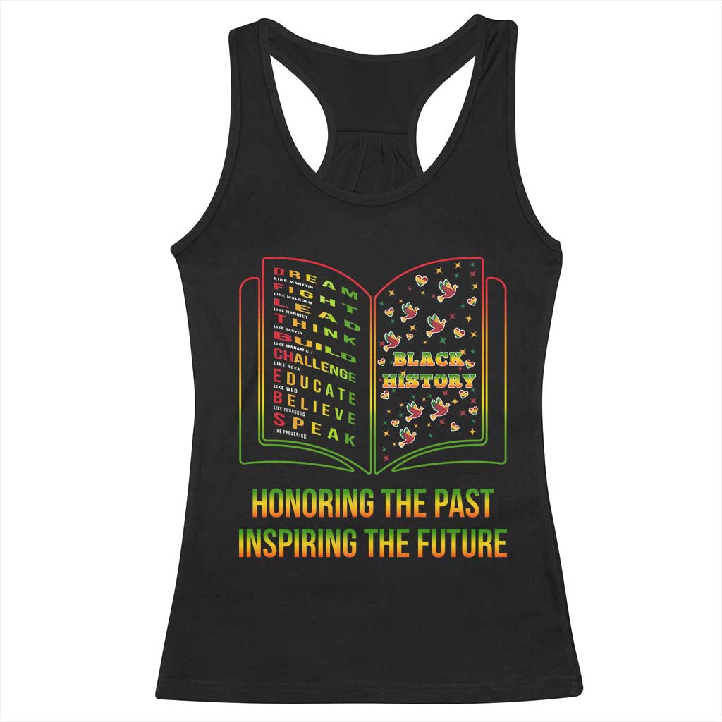 Black History Leaders Book Racerback Tank Top African American History For Teachers - Wonder Print Shop