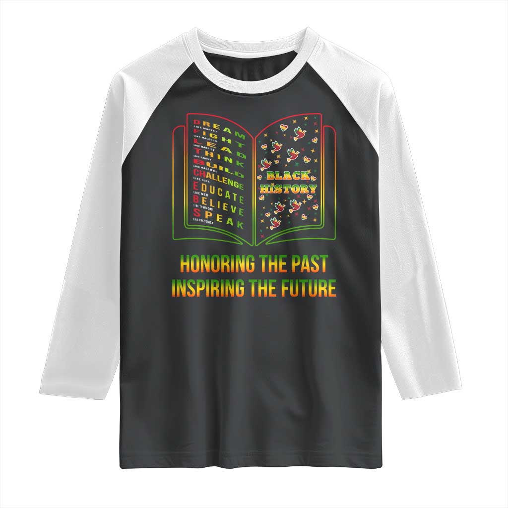 Black History Leaders Book Raglan Shirt African American History For Teachers - Wonder Print Shop