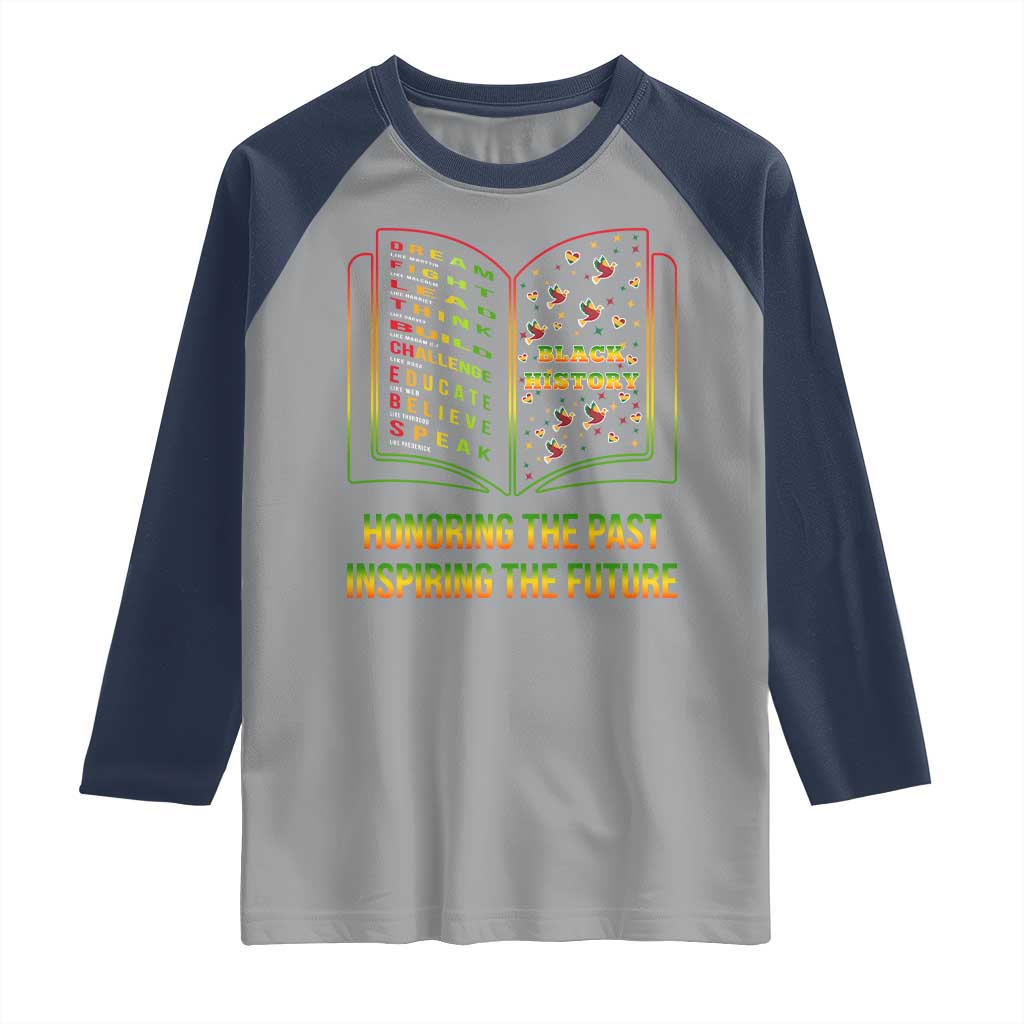 Black History Leaders Book Raglan Shirt African American History For Teachers - Wonder Print Shop