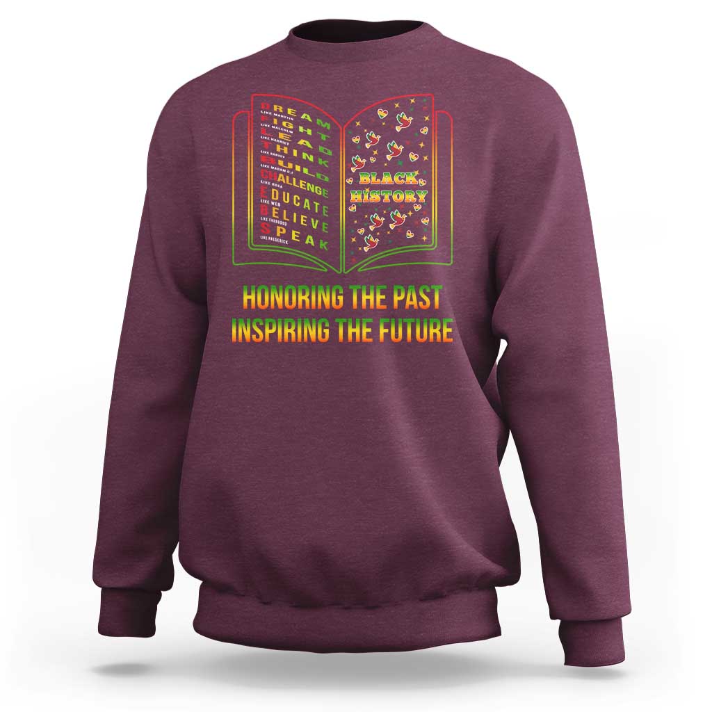Black History Leaders Book Sweatshirt African American History For Teachers - Wonder Print Shop