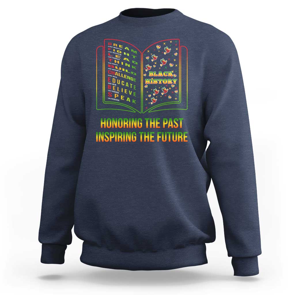 Black History Leaders Book Sweatshirt African American History For Teachers - Wonder Print Shop