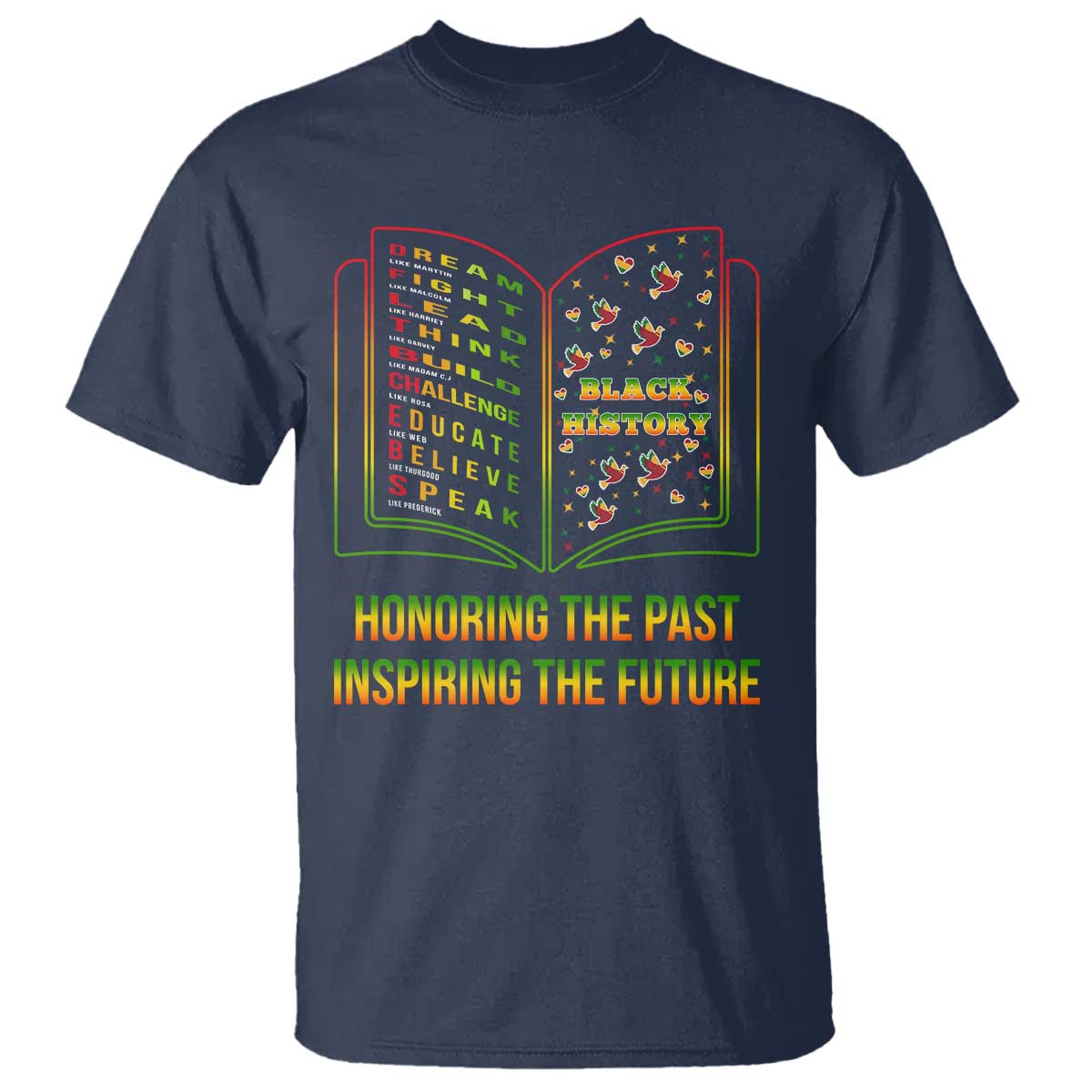 Black History Leaders Book T Shirt African American History For Teachers - Wonder Print Shop