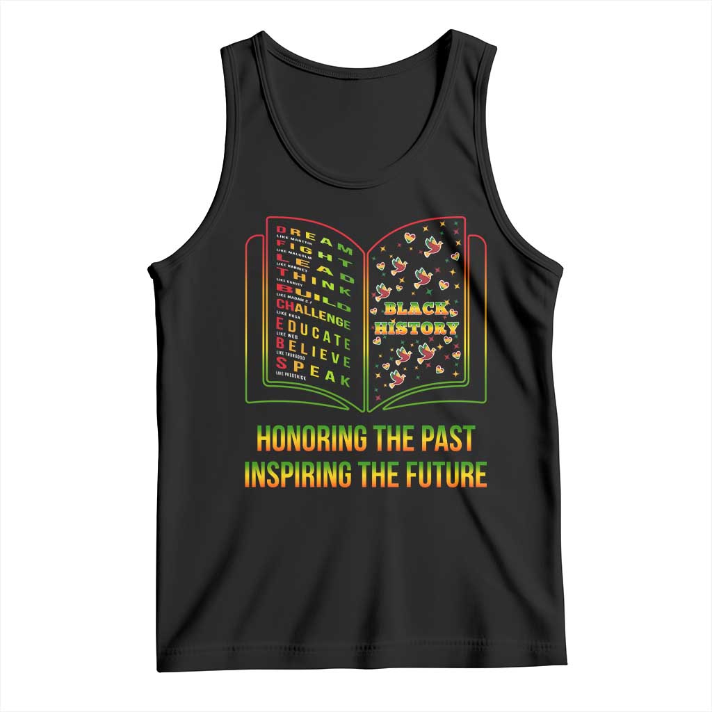 Black History Leaders Book Tank Top African American History For Teachers - Wonder Print Shop
