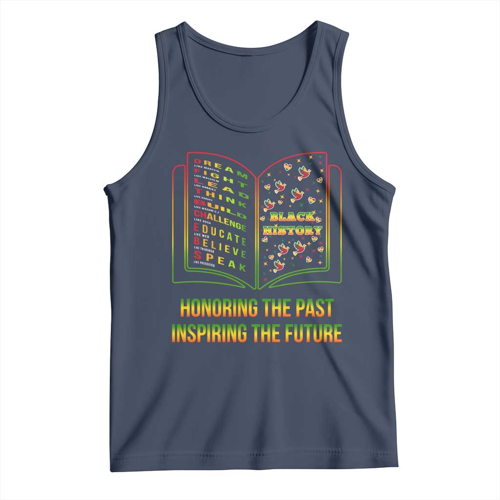 Black History Leaders Book Tank Top African American History For Teachers - Wonder Print Shop