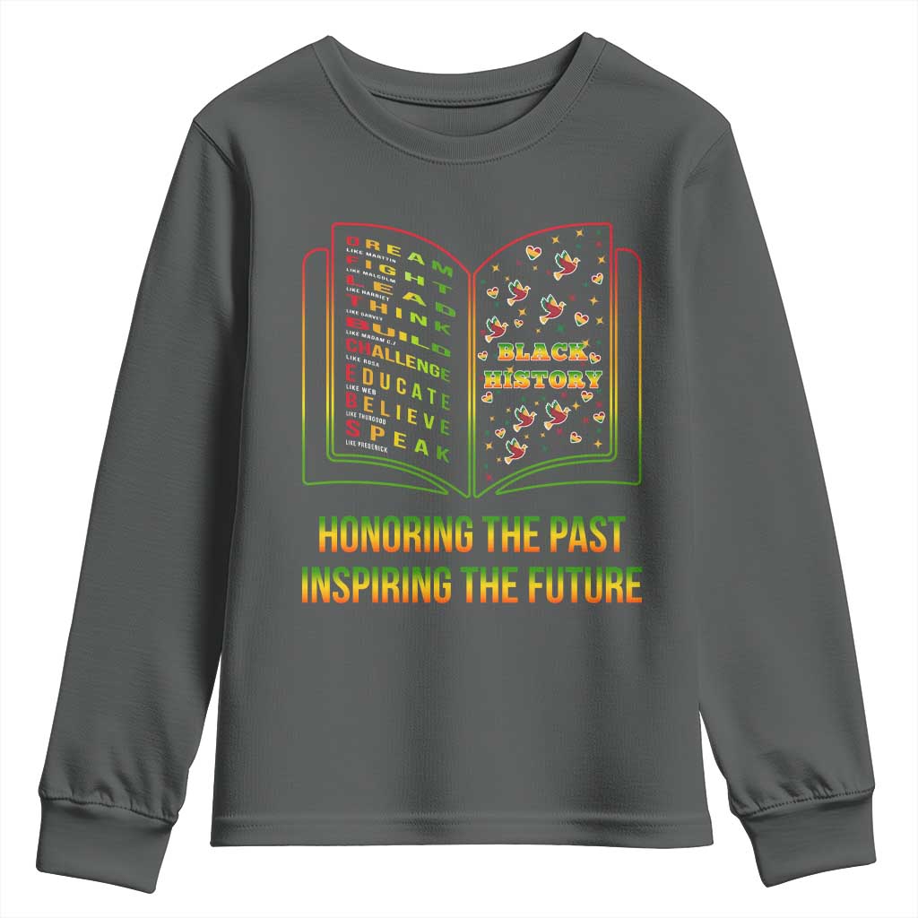 Black History Leaders Book Youth Sweatshirt African American History For Teachers - Wonder Print Shop
