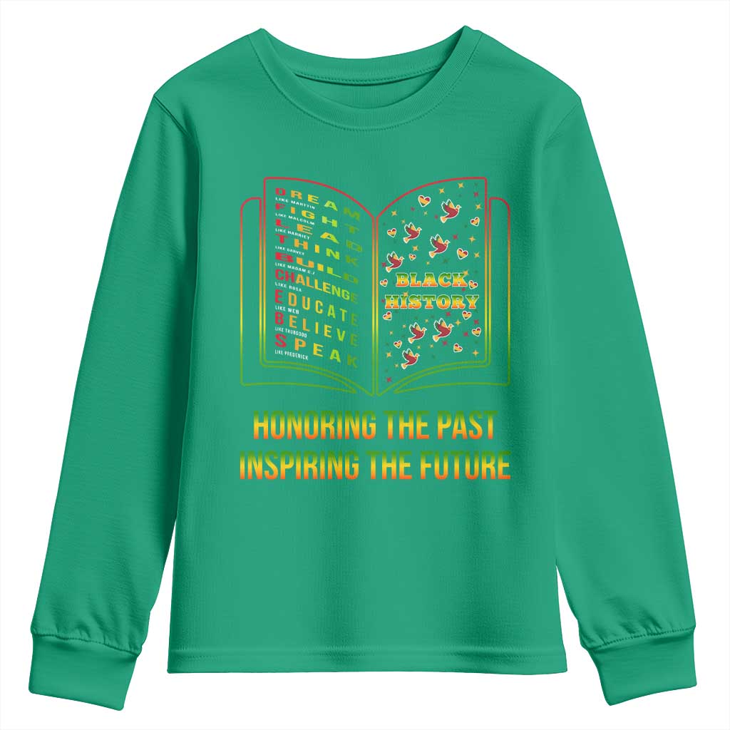 Black History Leaders Book Youth Sweatshirt African American History For Teachers - Wonder Print Shop
