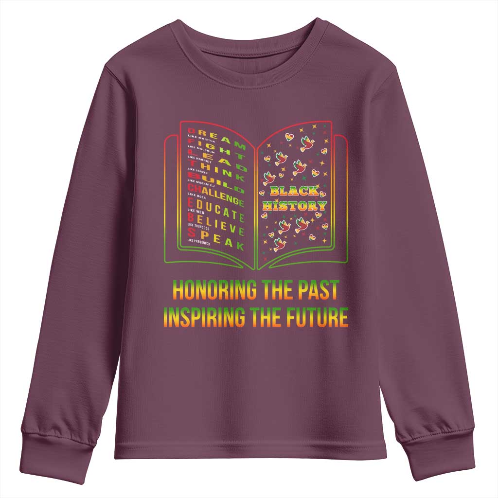 Black History Leaders Book Youth Sweatshirt African American History For Teachers - Wonder Print Shop
