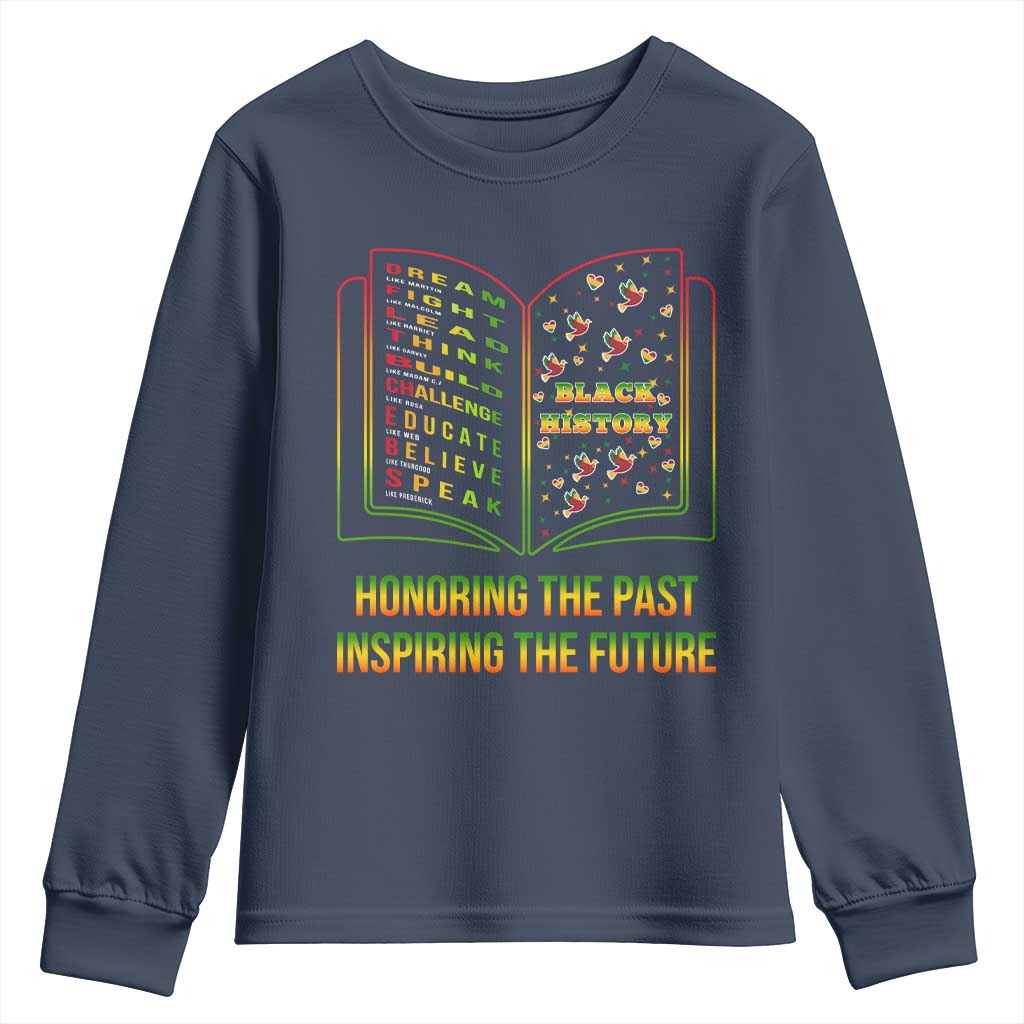 Black History Leaders Book Youth Sweatshirt African American History For Teachers - Wonder Print Shop