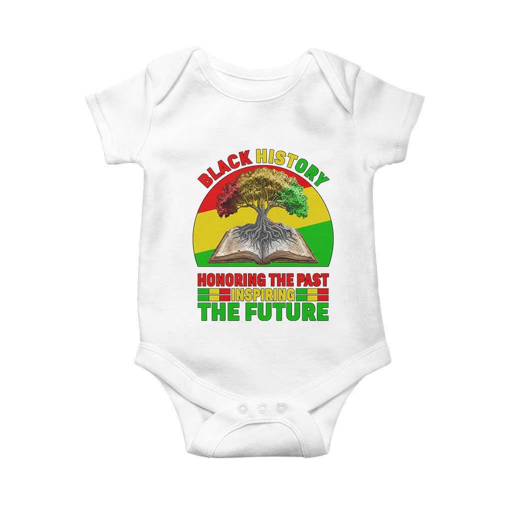 Black History Honoring The Past Inspiring The Future Baby Onesie African American Pride - Wonder Print Shop