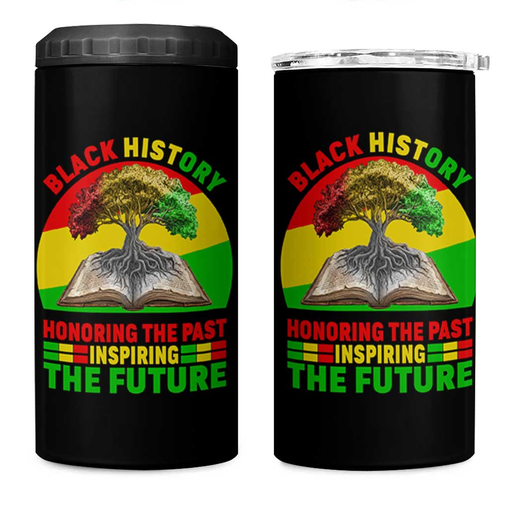 Black History Honoring The Past Inspiring The Future 4 in 1 Can Cooler Tumbler African American Pride - Wonder Print Shop
