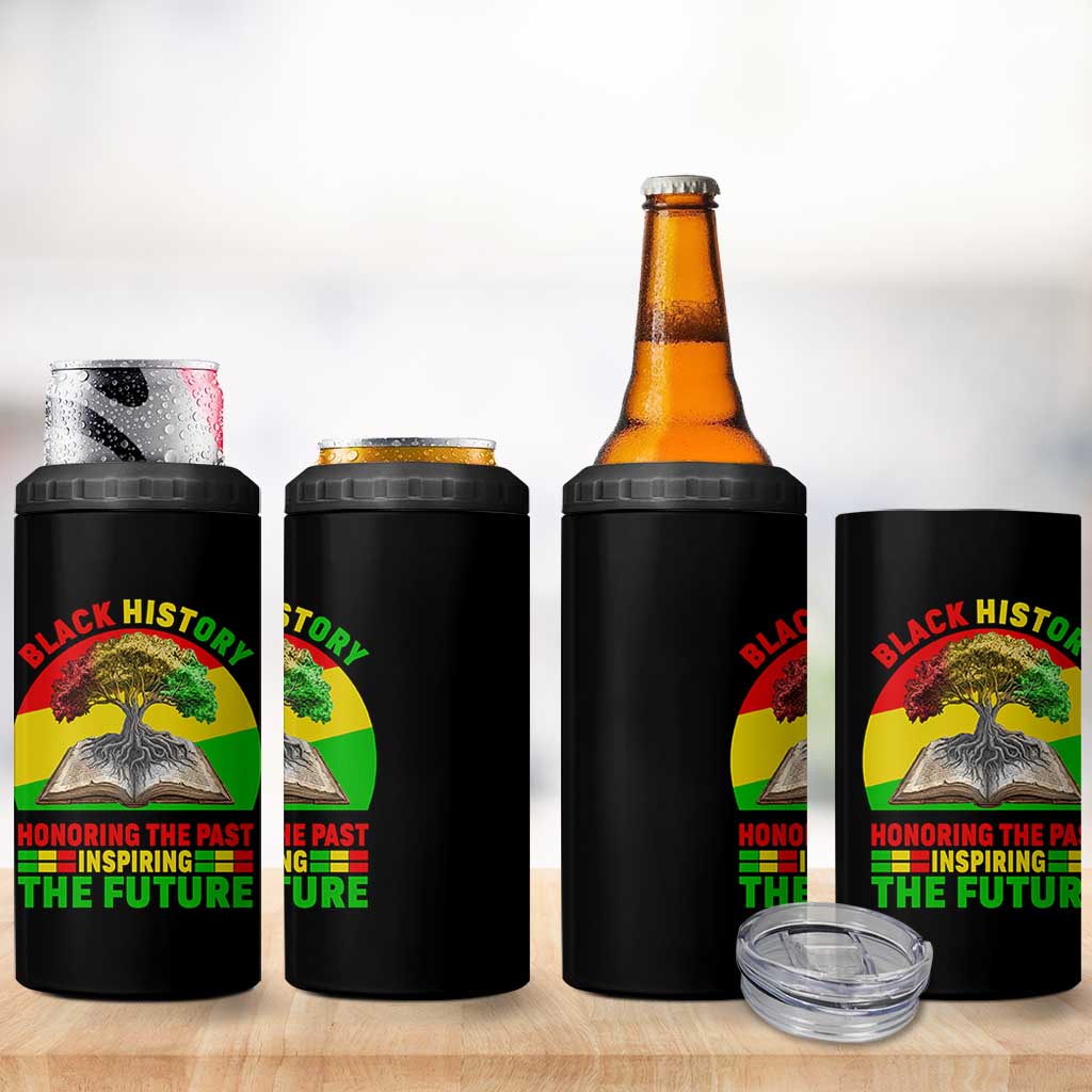 Black History Honoring The Past Inspiring The Future 4 in 1 Can Cooler Tumbler African American Pride - Wonder Print Shop