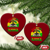 Black History Honoring The Past Inspiring The Future Ceramic Ornament African American Pride - Wonder Print Shop