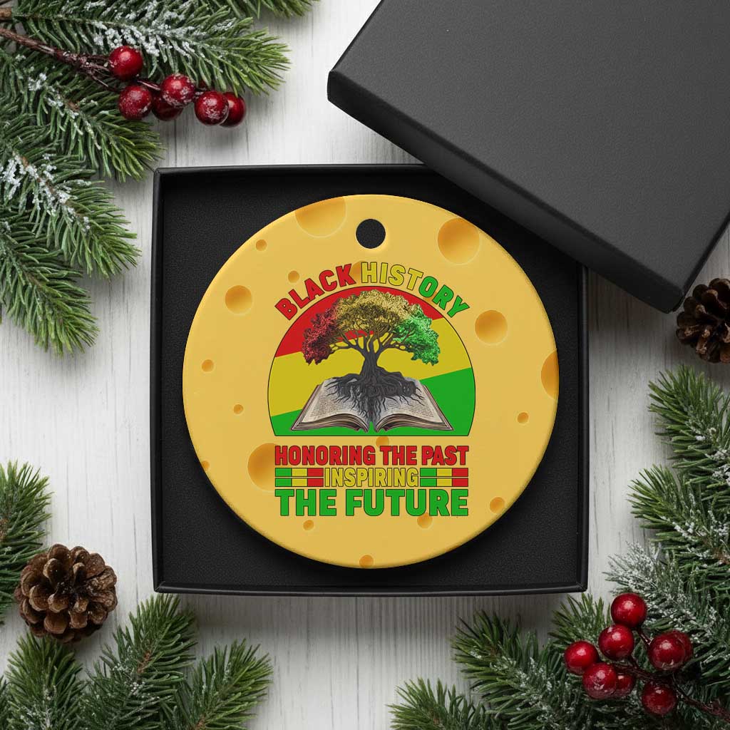 Black History Honoring The Past Inspiring The Future Ceramic Ornament African American Pride - Wonder Print Shop