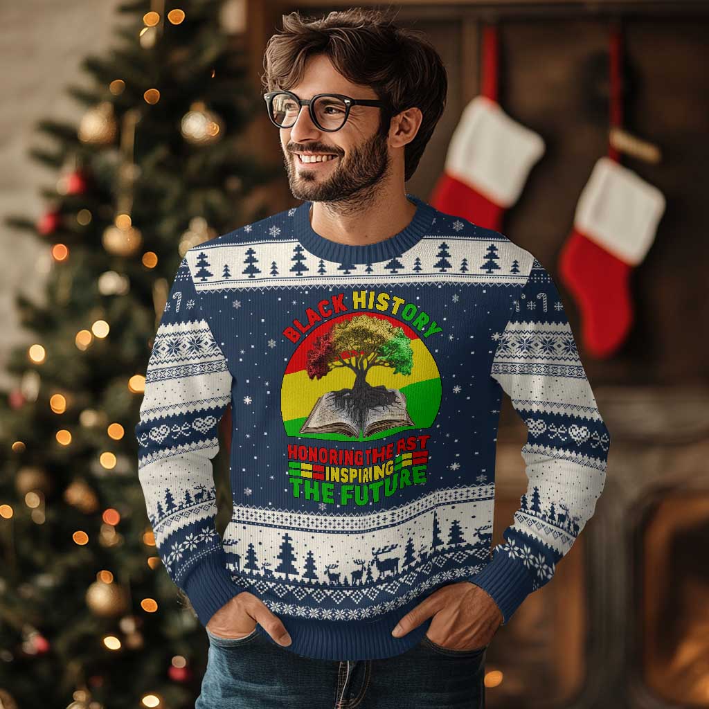 Black History Honoring The Past Inspiring The Future Ugly Christmas Sweater African American Pride - Wonder Print Shop