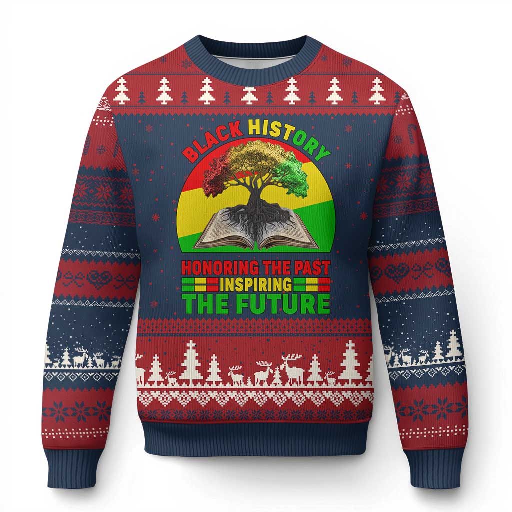 Black History Honoring The Past Inspiring The Future Ugly Christmas Sweater African American Pride - Wonder Print Shop
