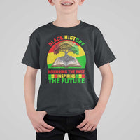 Black History Honoring The Past Inspiring The Future T Shirt For Kid African American Pride - Wonder Print Shop