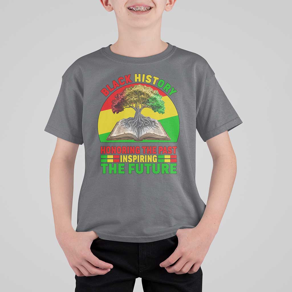 Black History Honoring The Past Inspiring The Future T Shirt For Kid African American Pride - Wonder Print Shop