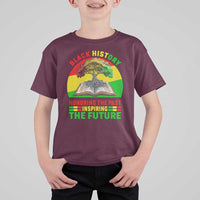 Black History Honoring The Past Inspiring The Future T Shirt For Kid African American Pride - Wonder Print Shop