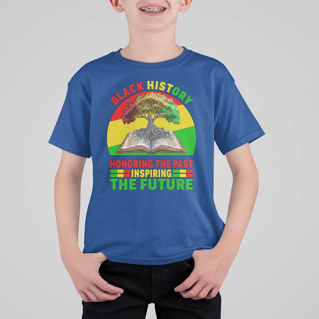 Black History Honoring The Past Inspiring The Future T Shirt For Kid African American Pride - Wonder Print Shop