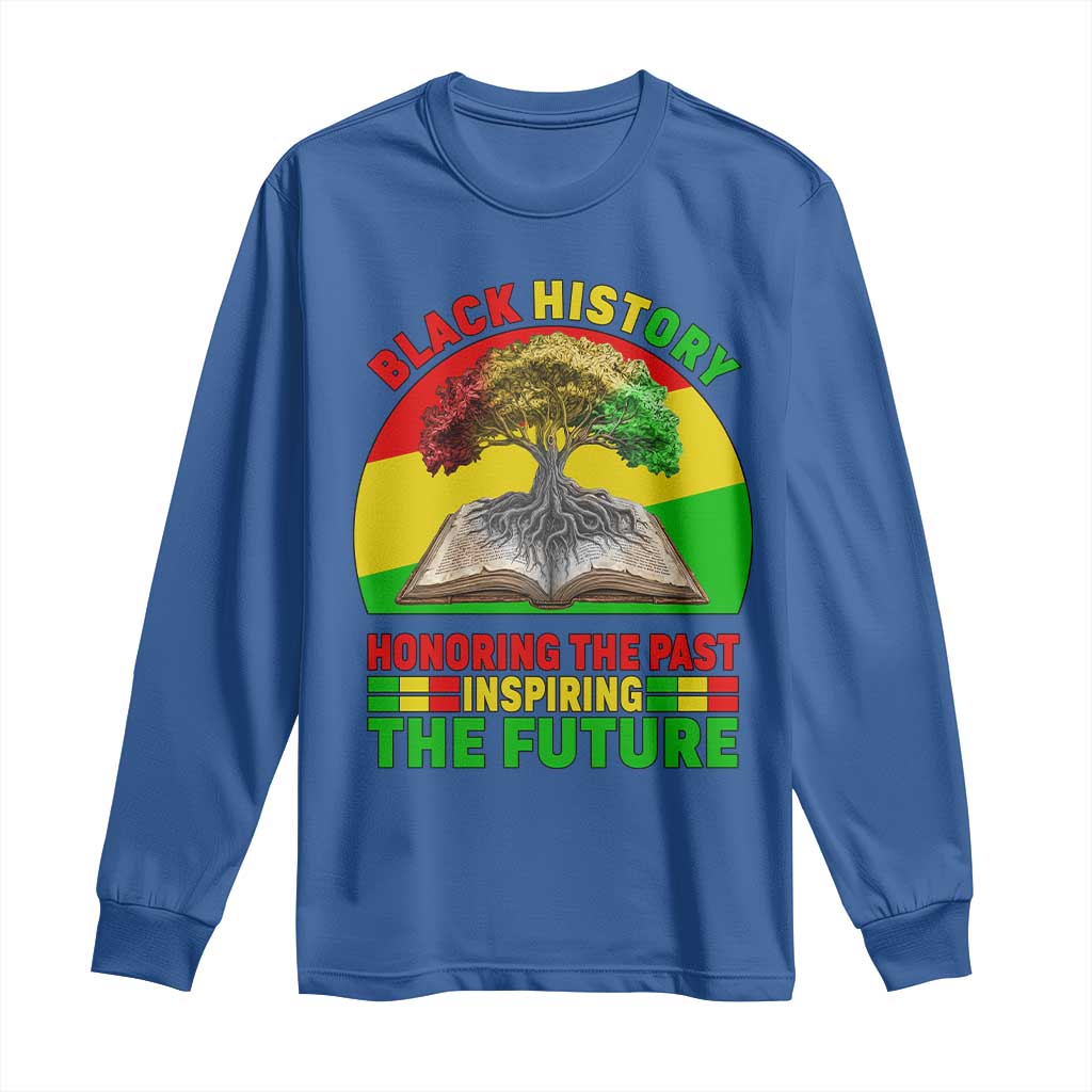 Black History Honoring The Past Inspiring The Future Long Sleeve Shirt African American Pride - Wonder Print Shop