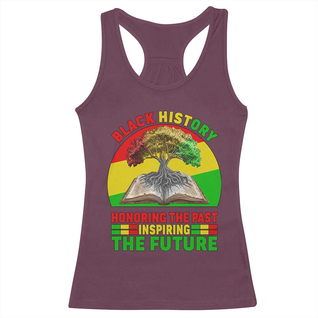 Black History Honoring The Past Inspiring The Future Racerback Tank Top African American Pride - Wonder Print Shop
