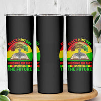 Black History Honoring The Past Inspiring The Future Skinny Tumbler African American Pride - Wonder Print Shop