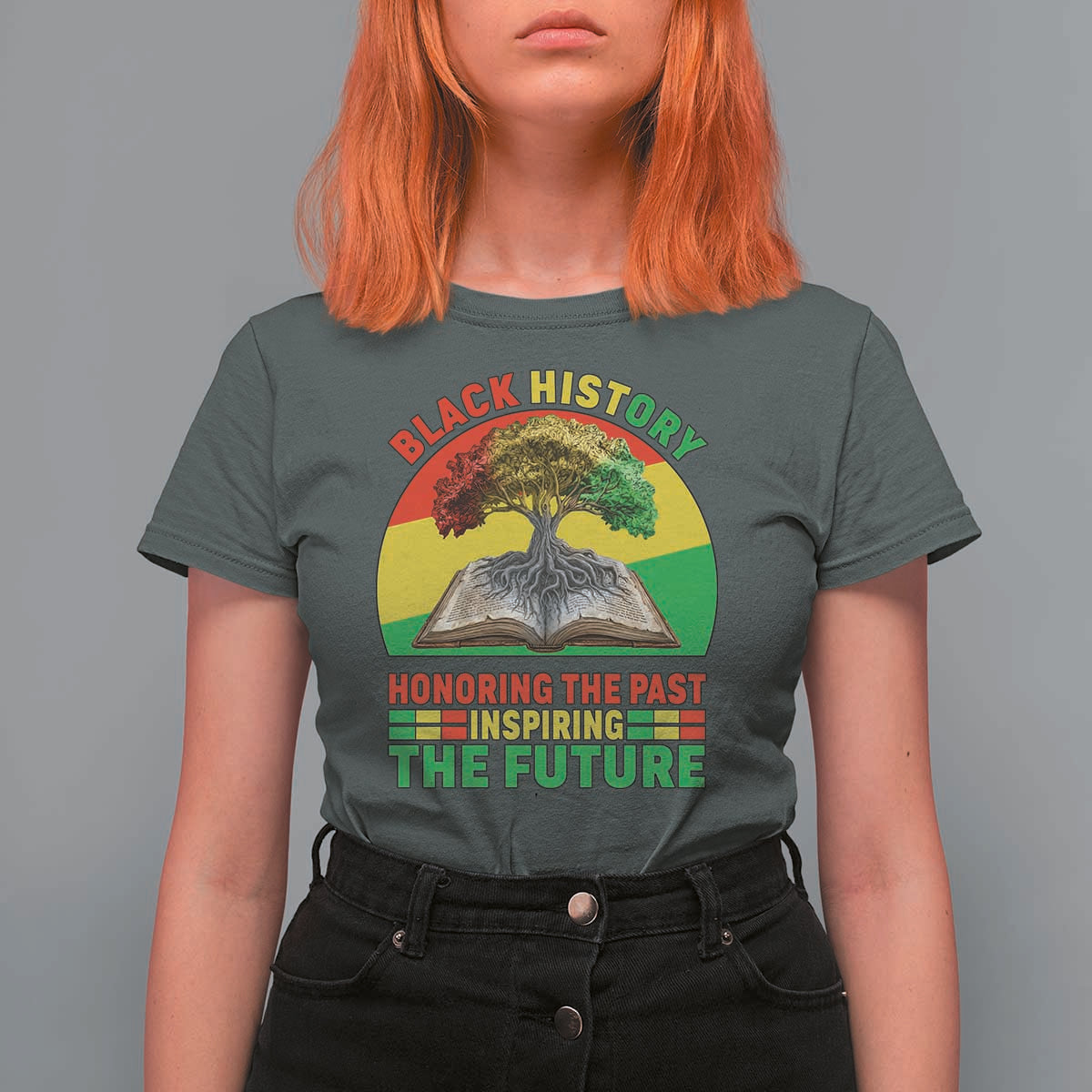 Black History Honoring The Past Inspiring The Future T Shirt For Women African American Pride - Wonder Print Shop
