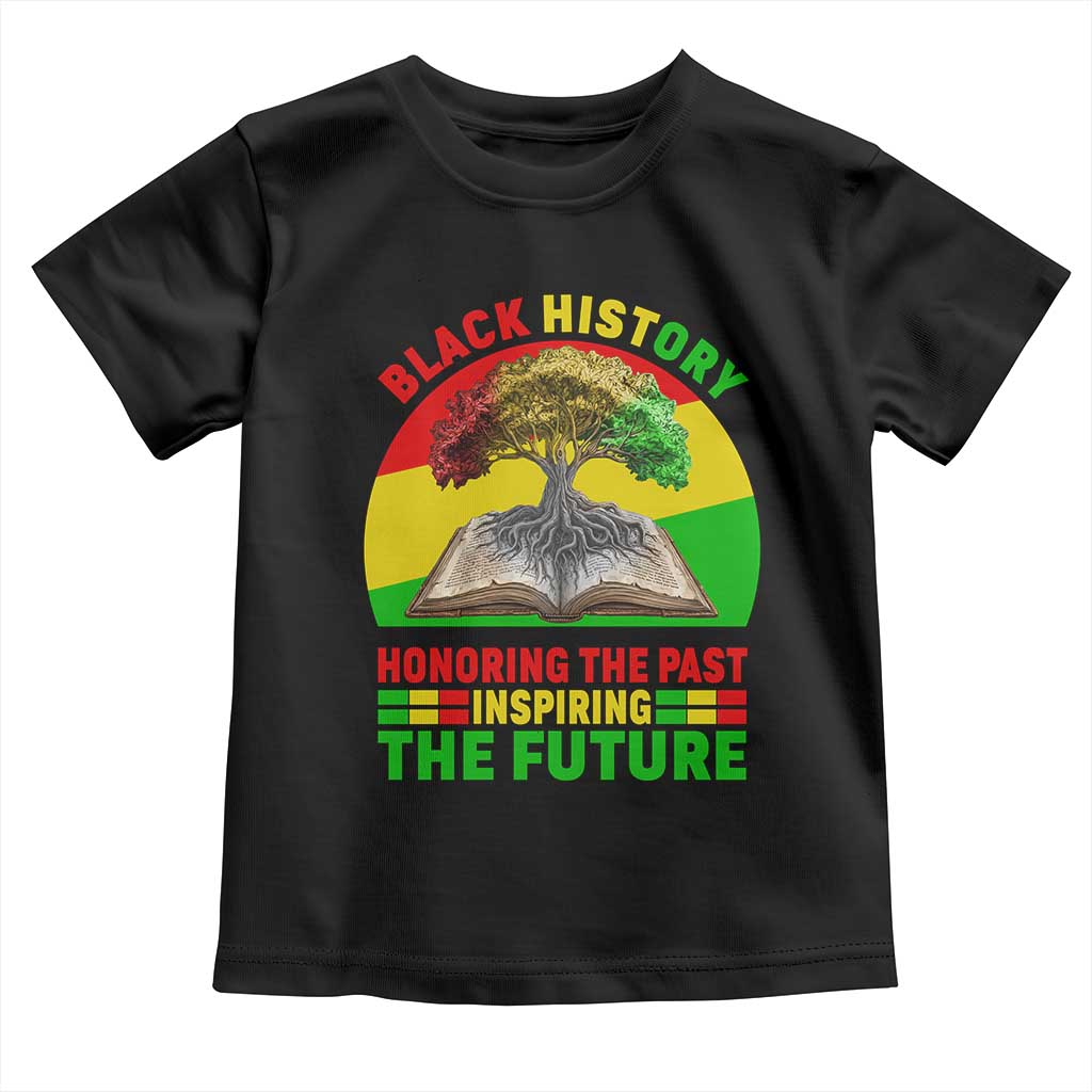 Black History Honoring The Past Inspiring The Future Toddler T Shirt African American Pride - Wonder Print Shop